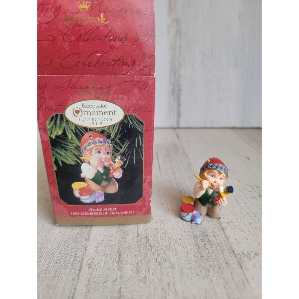 Hallmark 1999 Arctic artist elf ornament‎ Xmas